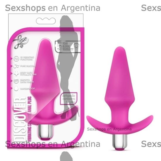 Plug anal con vibracion de suave textura